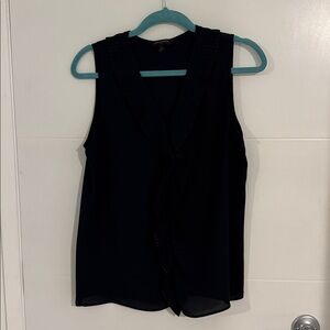 Banana Republic Black Ruffle Trim Top